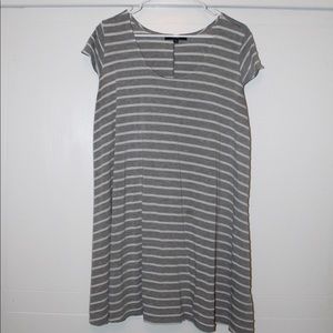 Gray and White Striped Dress!